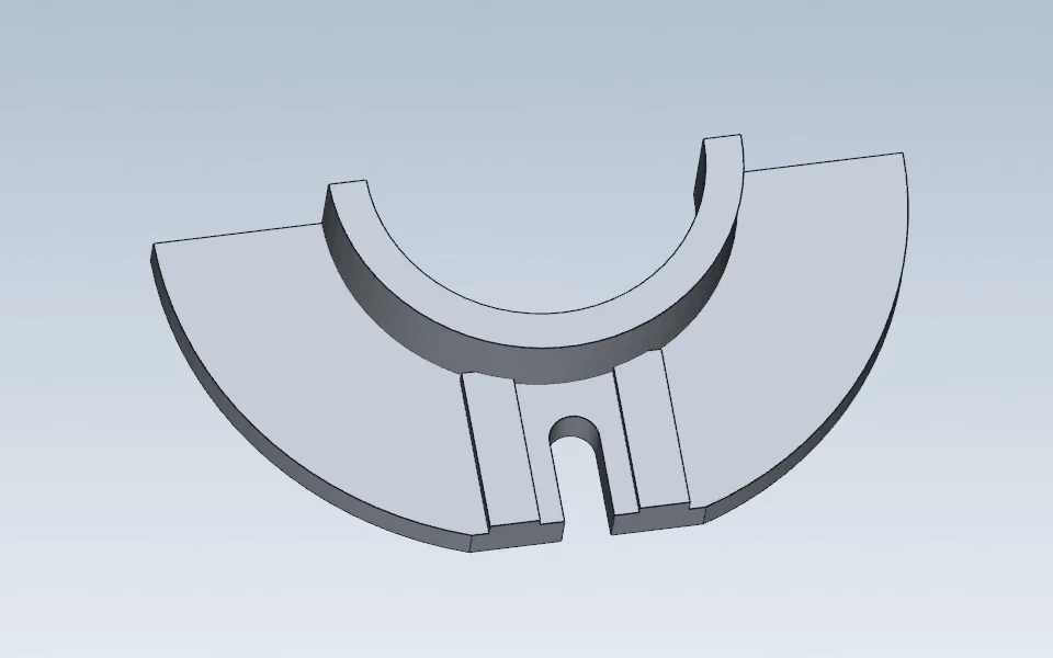 Collar part imported from STEP, before meshing