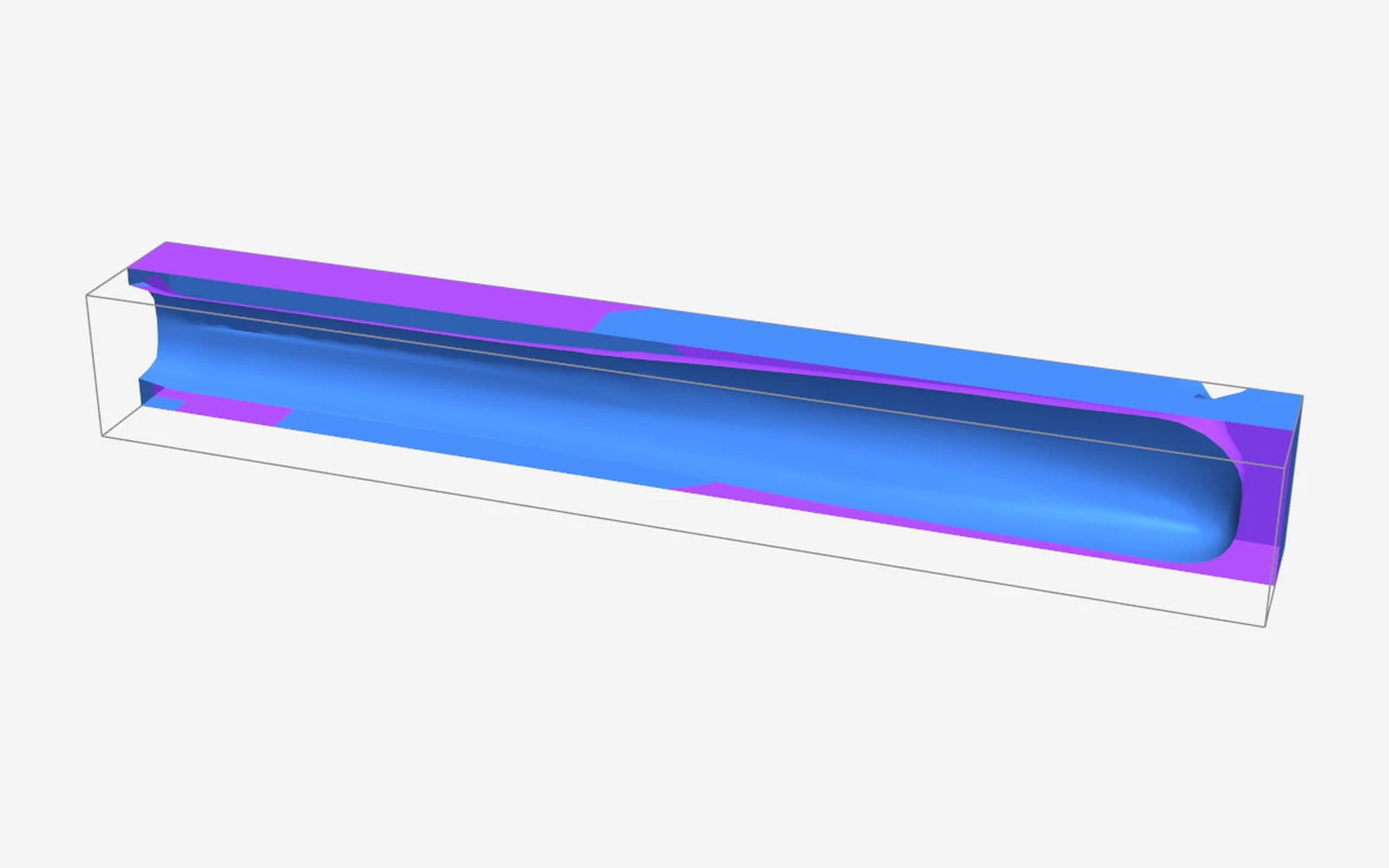 Buckling-limited column cut open to show a hollow core