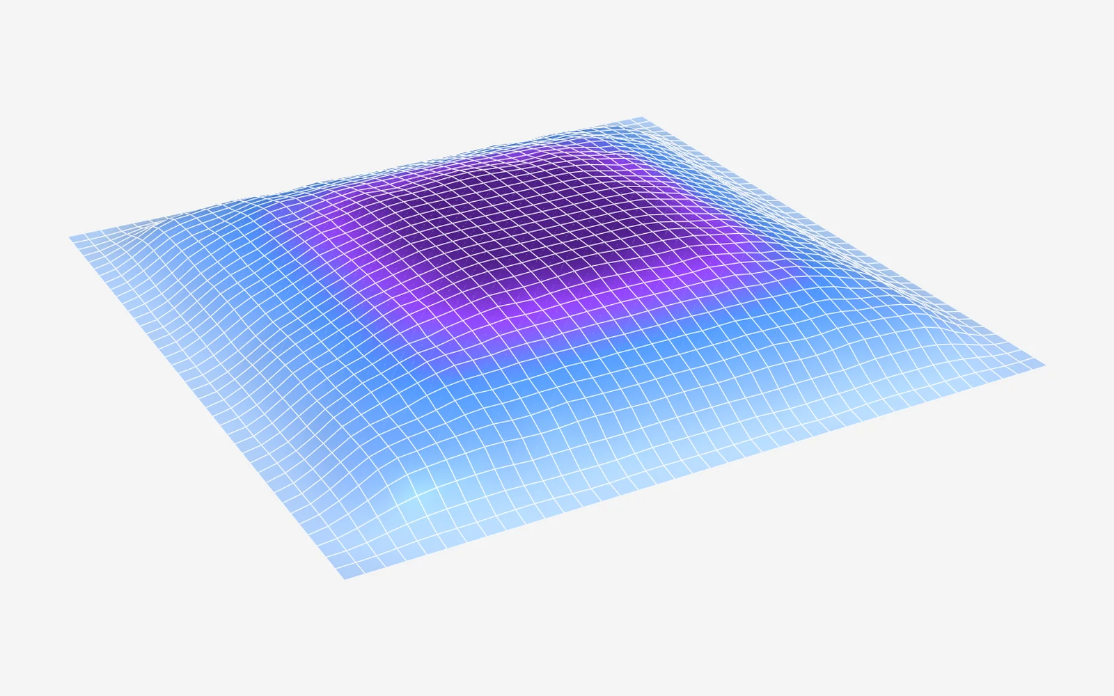 Topography optimisation of a square plate: a raised bead pattern coloured by height
